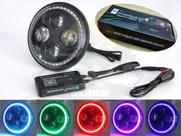 Reflektory LED RGB z DRL Jeep Wrangler