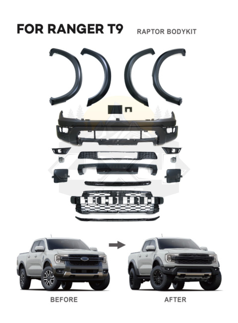 Ford Ranger bodykit zmiana na RAPTOR