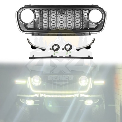 Grill Jeep Wrangler JL JT 2024 z Oświetleniem LED