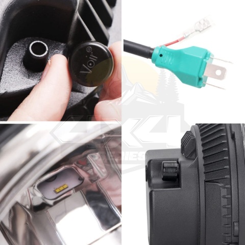 Reflektory LED 7" Jeep Wrangler JL , Gladiator JT