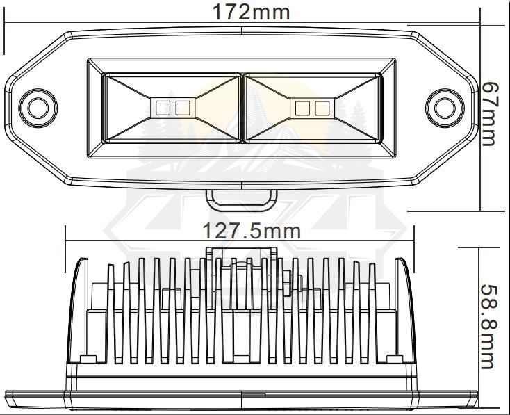 Lampa robocza LED- TXCM 3040L (40W Homologacja E9) Lampa robocza LED- TXCM 3040L (40W Homologacja E9)