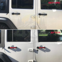 Nakładki klamek Jeep Wrangler JK czerwone TXJ 213R